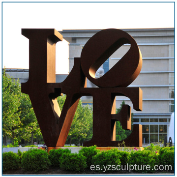 Escultura de acero al aire libre del amor de Corteen del gran